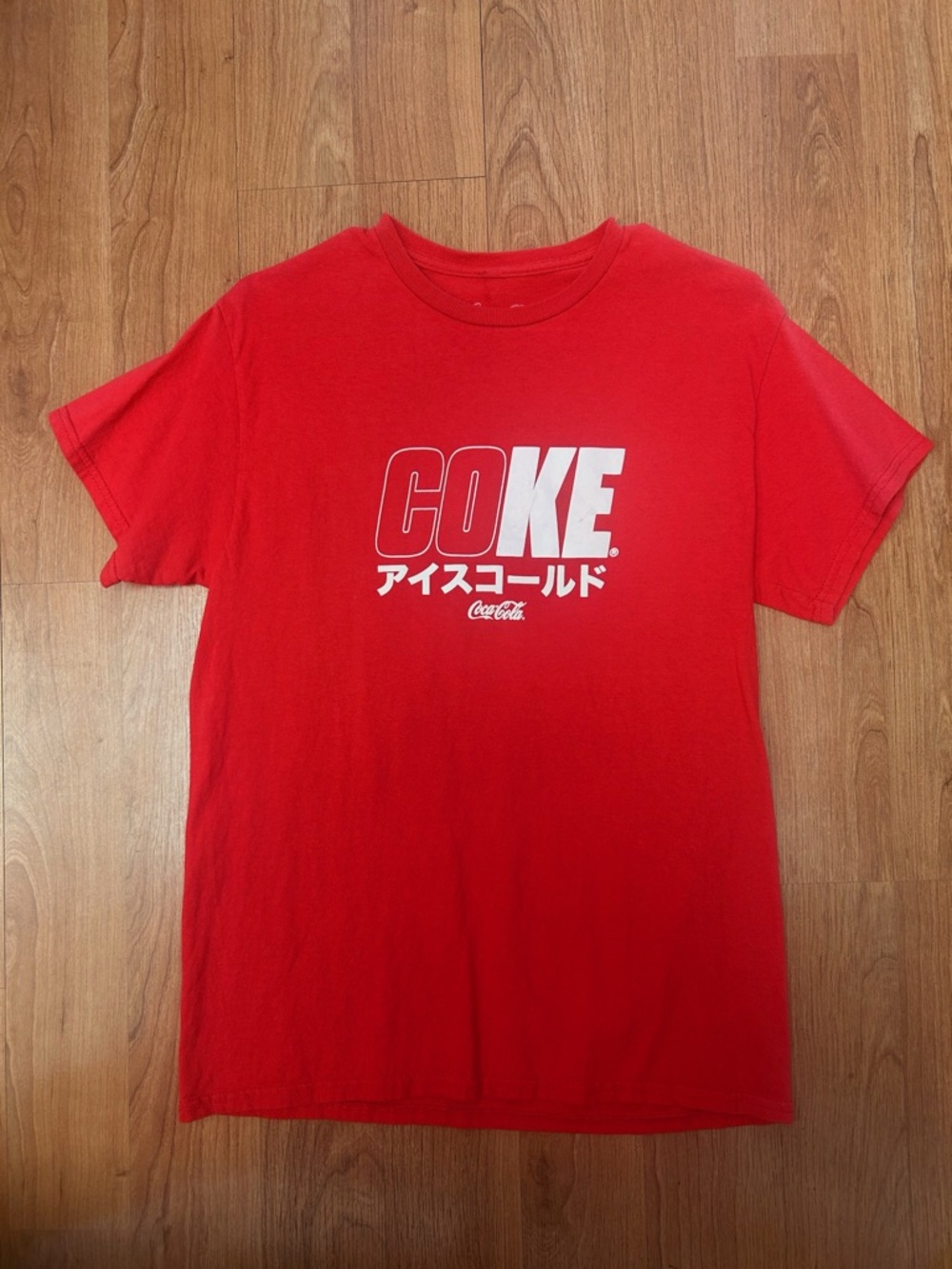 Coca-Cola Japanese Japan Ice Cold Coke Global Sports Dash Red Unisex T Shirt M